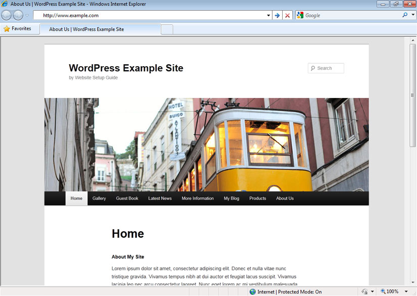 wordpress site